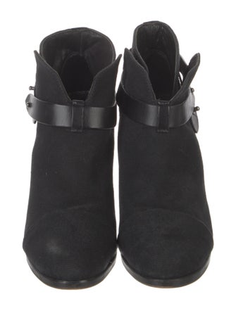 Rag & Bone Canvas Leather Trim Embellishment Boots