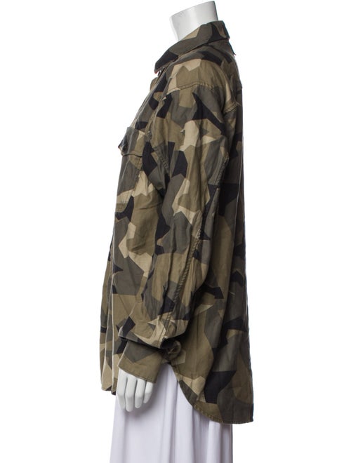 Rag & Bone Printed Long Sleeve Button-Up Top