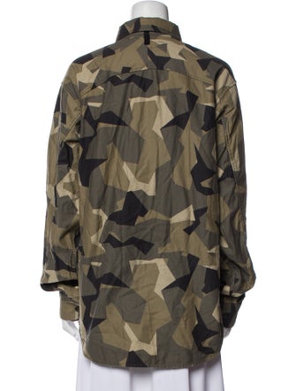 Rag & Bone Printed Long Sleeve Button-Up Top