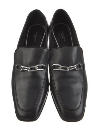 Rag & Bone Leather Chain-Link Accents Loafers