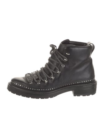 Rag & Bone Leather Studded Accents Combat Boots