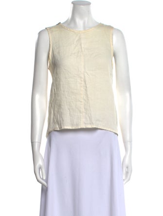 Rag & Bone Silk Crew Neck Crop Top