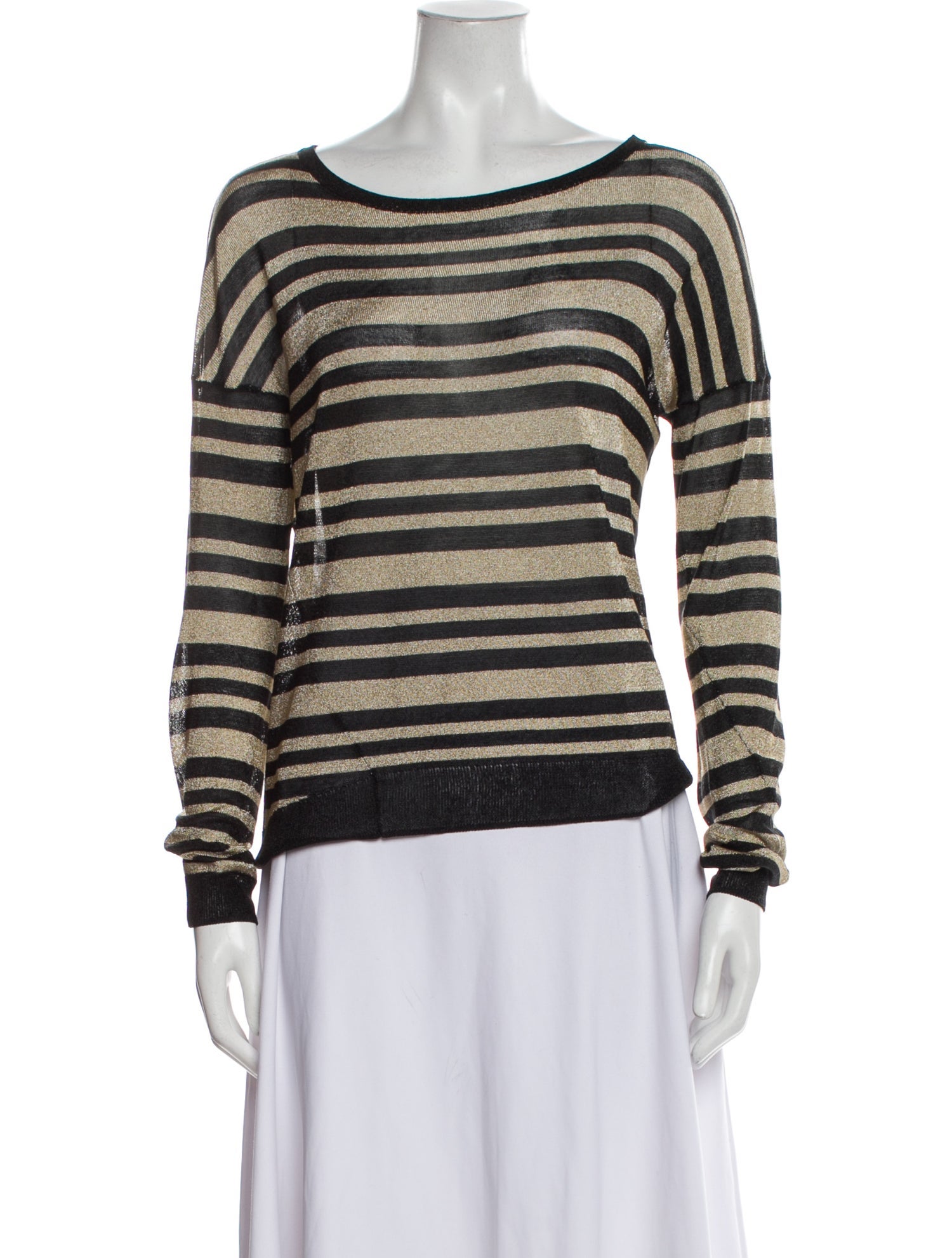 Rag & Bone Striped Bateau Neckline Top