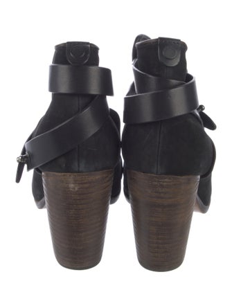 Rag & Bone Suede Leather Trim Embellishment Boots