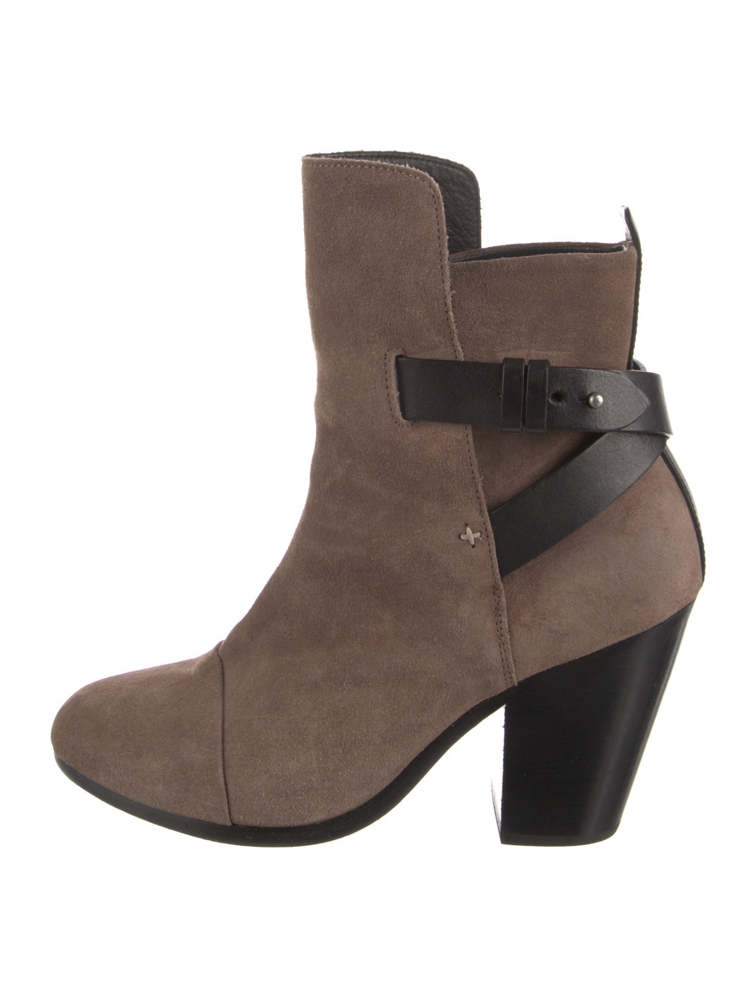 Rag & Bone Suede Leather Trim Embellishment Boots