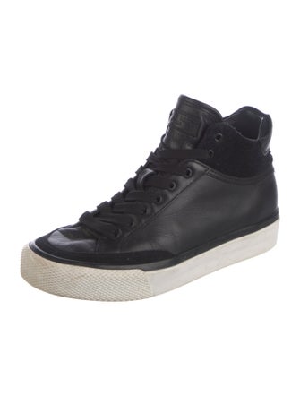 Rag & Bone Leather Colorblock Pattern Sneakers