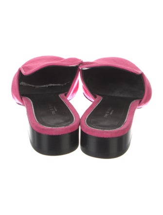 Rag & Bone Suede Leather Trim Embellishment Mules