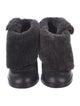 Rag & Bone Leather Faux Fur Trim Mules
