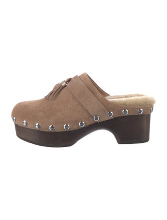 Rag & Bone Suede Tassel Accents Mules