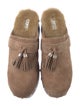 Rag & Bone Suede Tassel Accents Mules