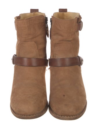 Rag & Bone Suede Leather Trim Embellishment Boots