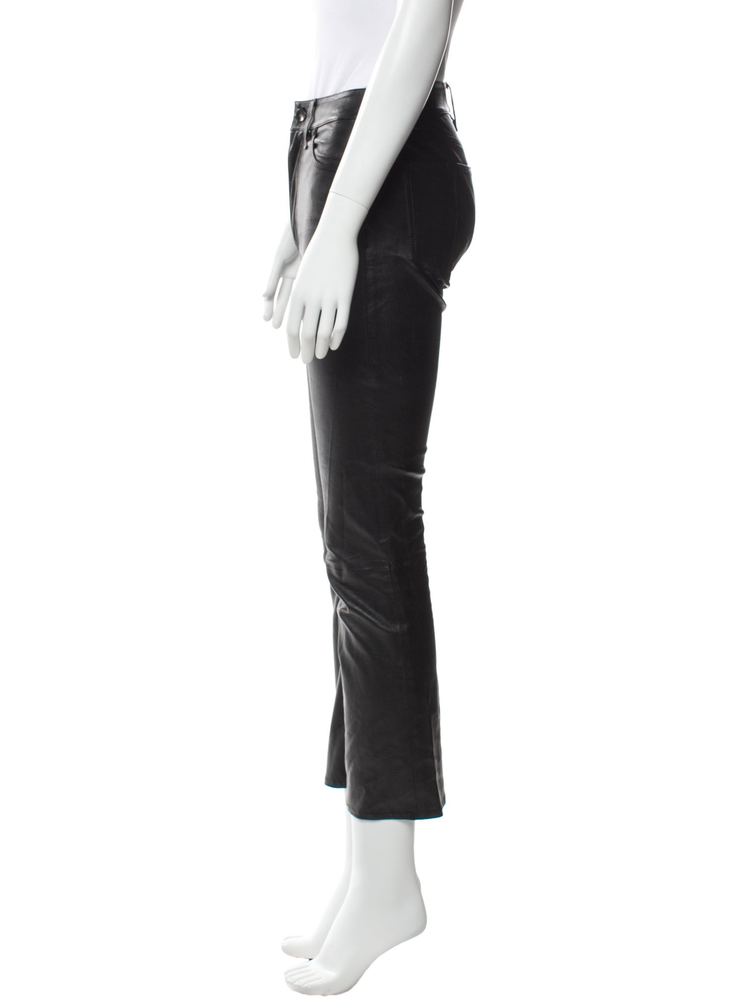 Rag & Bone Lamb Leather Straight Leg Pants