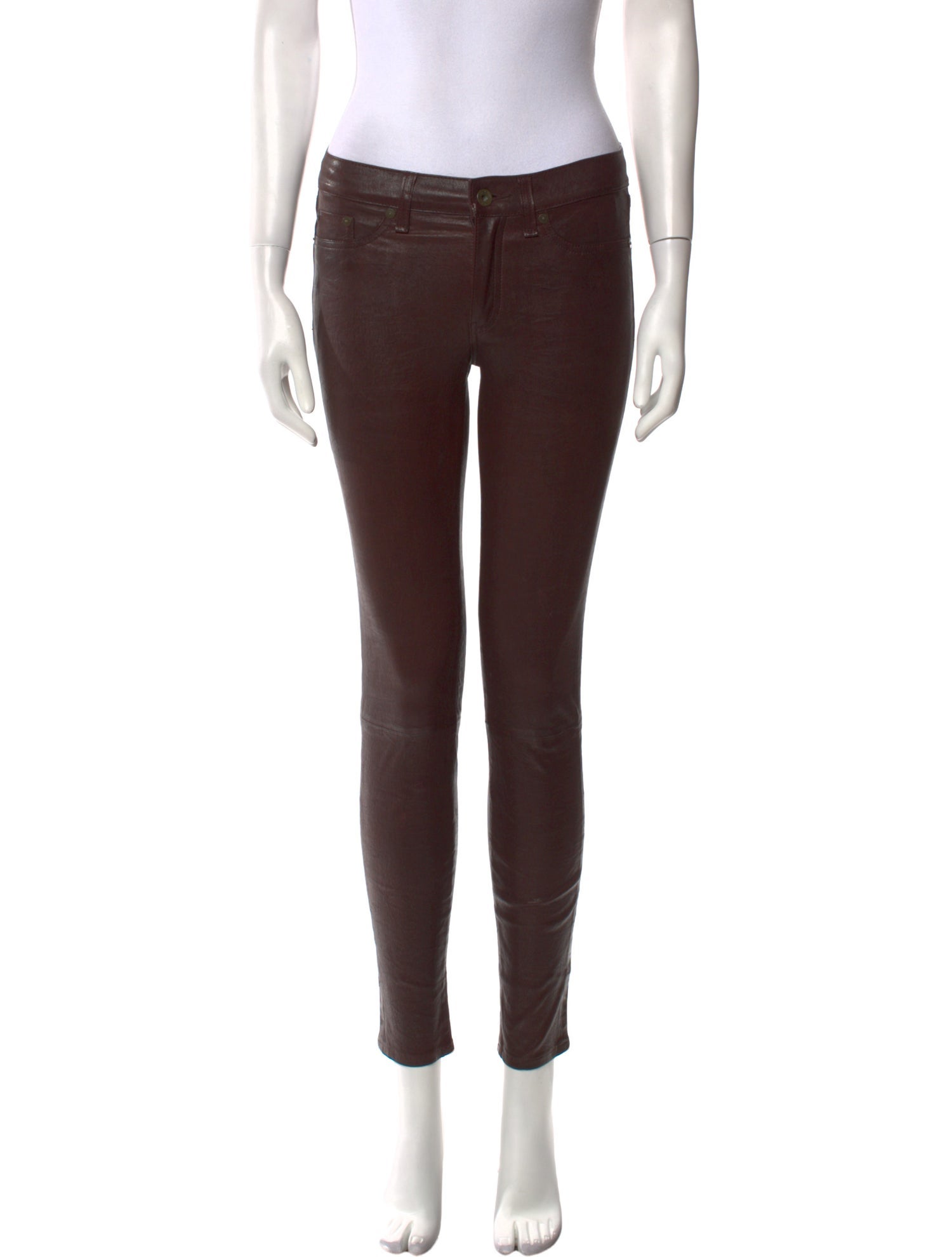 Rag & Bone Lamb Leather Skinny Leg Pants