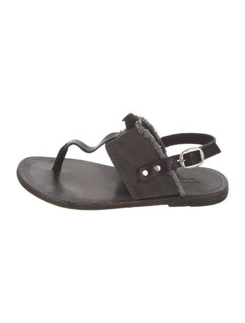 Rag & Bone Leather Raw-Edge Trim Slingback Sandals