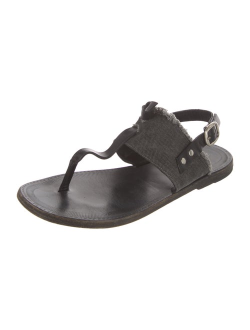 Rag & Bone Leather Raw-Edge Trim Slingback Sandals