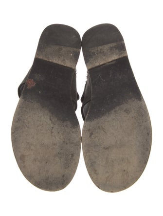 Rag & Bone Leather Raw-Edge Trim Slingback Sandals