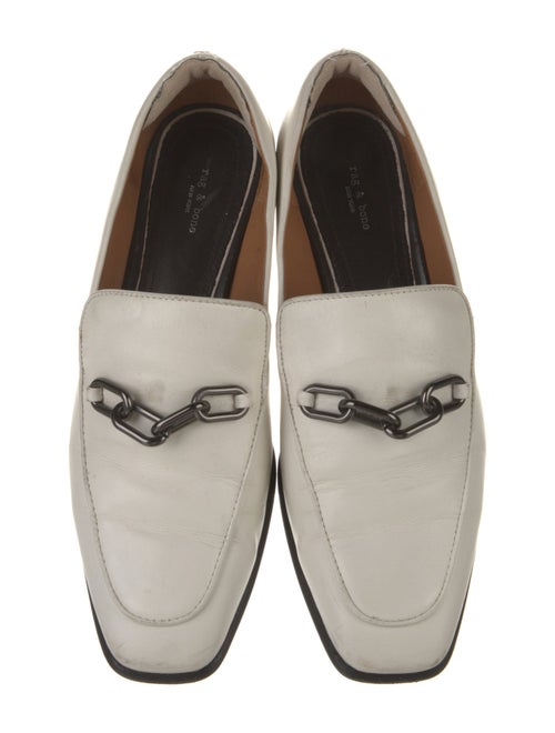 Rag & Bone Leather Chain-Link Accents Loafers
