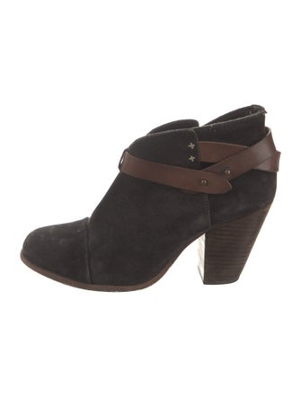 Rag & Bone Suede Leather Trim Embellishment Boots
