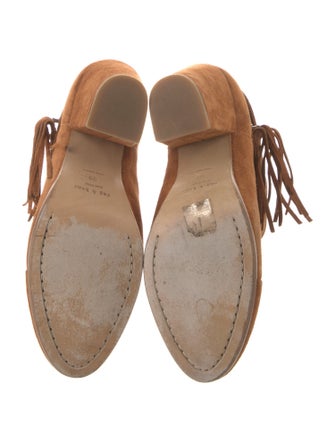 Rag & Bone Suede Fringe Trim Accent Boots
