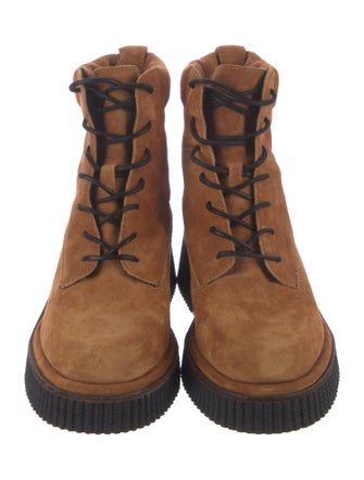 Rag & Bone Suede Animal Print Combat Boots