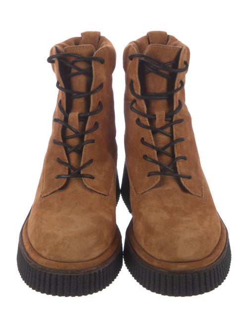 Rag & Bone Suede Animal Print Combat Boots