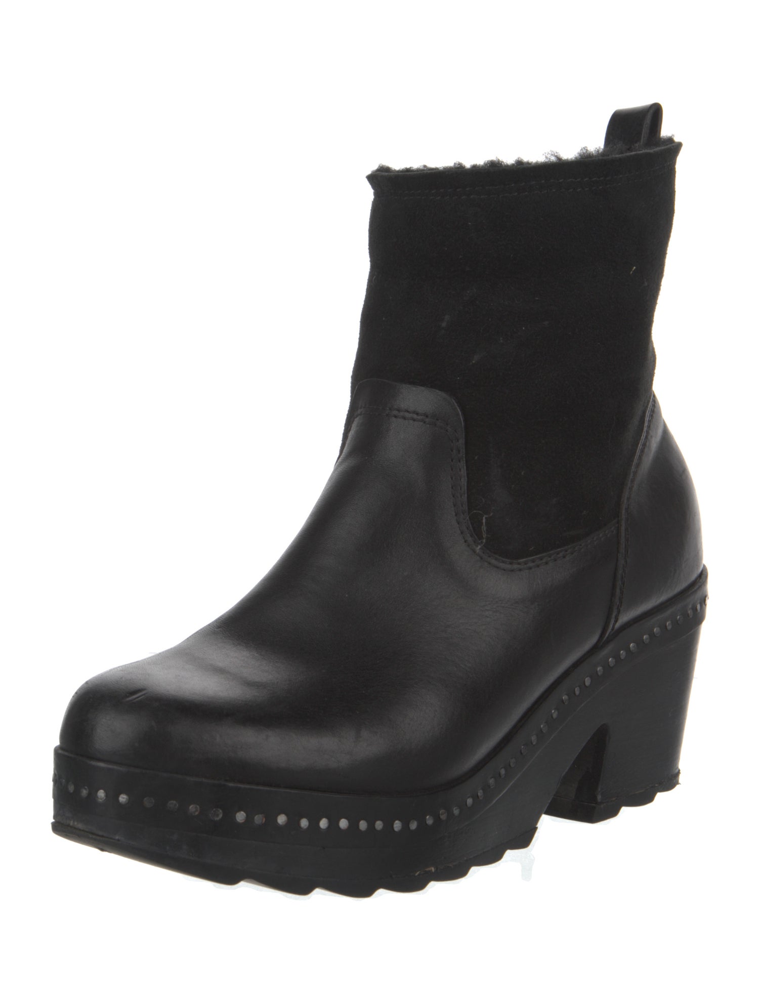 Rag & Bone Leather Studded Accents Sock Boots
