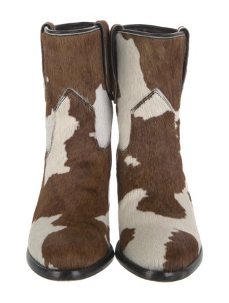 Rag & Bone Ponyhair Animal Print Moto Boots