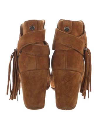 Rag & Bone Suede Fringe Trim Accent Boots