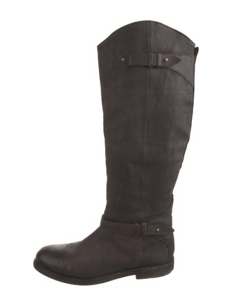 Rag & Bone Leather Leather Trim Embellishment Riding Boots