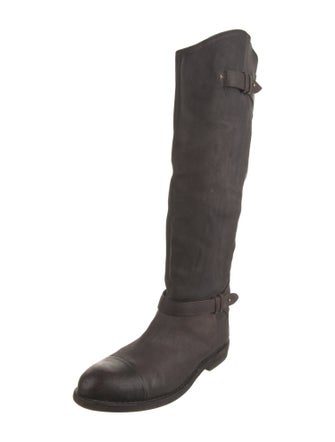 Rag & Bone Leather Leather Trim Embellishment Riding Boots