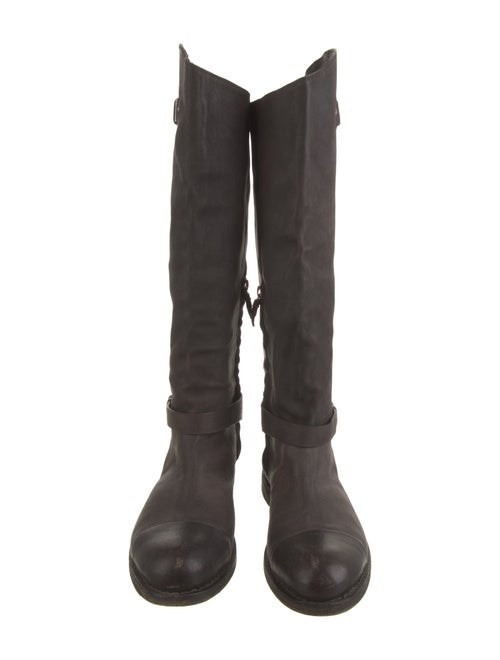 Rag & Bone Leather Leather Trim Embellishment Riding Boots