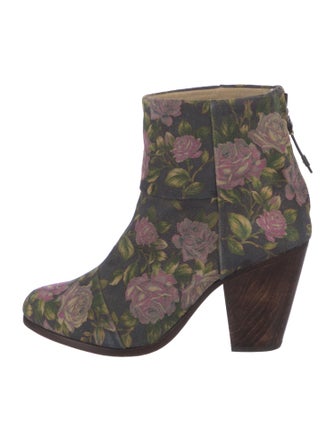 Rag & Bone Suede Floral Print Boots