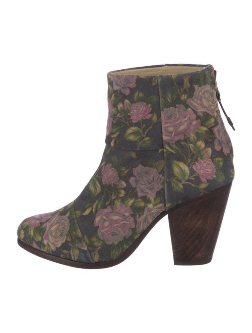 Rag & Bone Suede Floral Print Boots