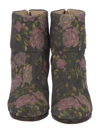 Rag & Bone Suede Floral Print Boots