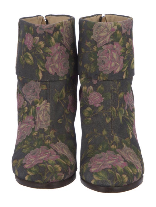 Rag & Bone Suede Floral Print Boots