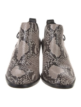 Rag & Bone Leather Animal Print Lace-Up Boots