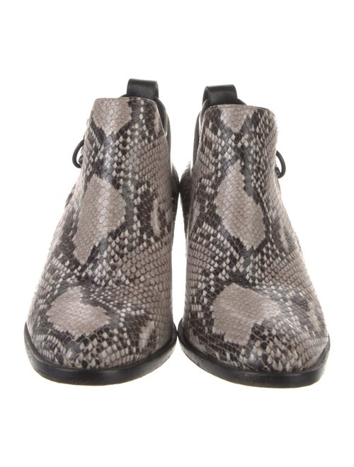 Rag & Bone Leather Animal Print Lace-Up Boots