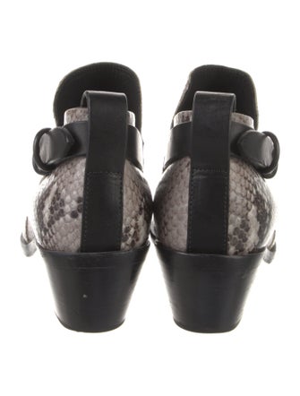 Rag & Bone Leather Animal Print Lace-Up Boots