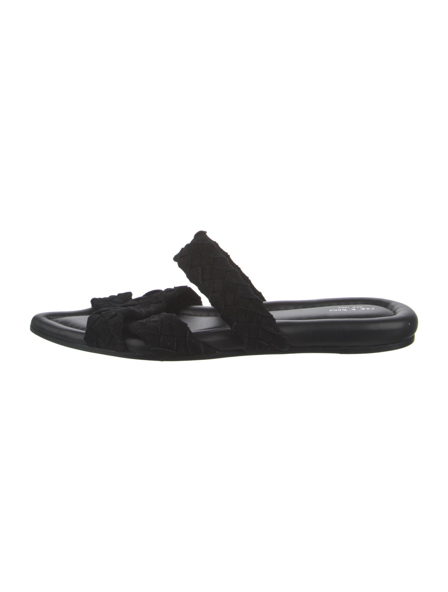 Rag & Bone Suede Braided Accents Slides