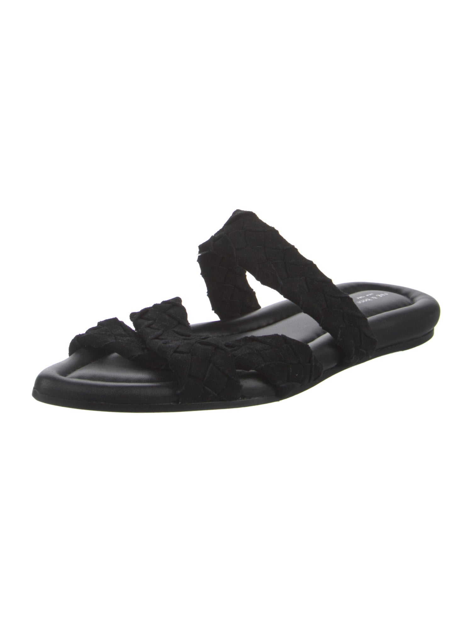 Rag & Bone Suede Braided Accents Slides