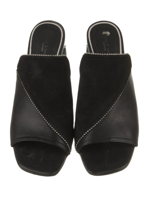 Rag & Bone Leather Studded Accents Slides