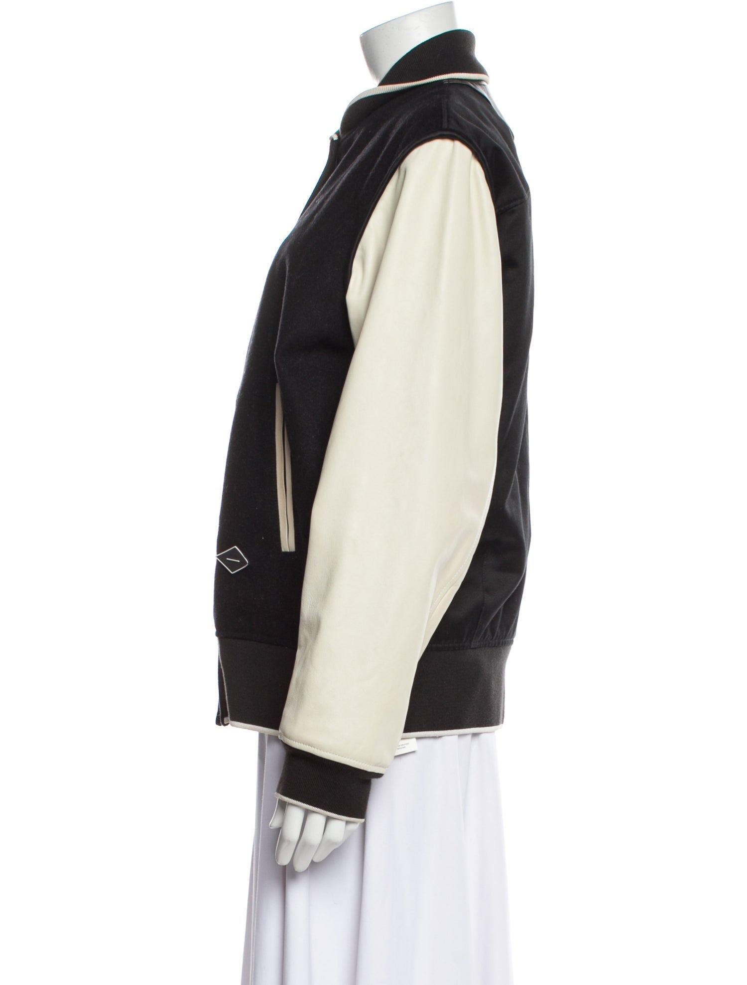 Rag & Bone Wool Colorblock Pattern Bomber Jacket