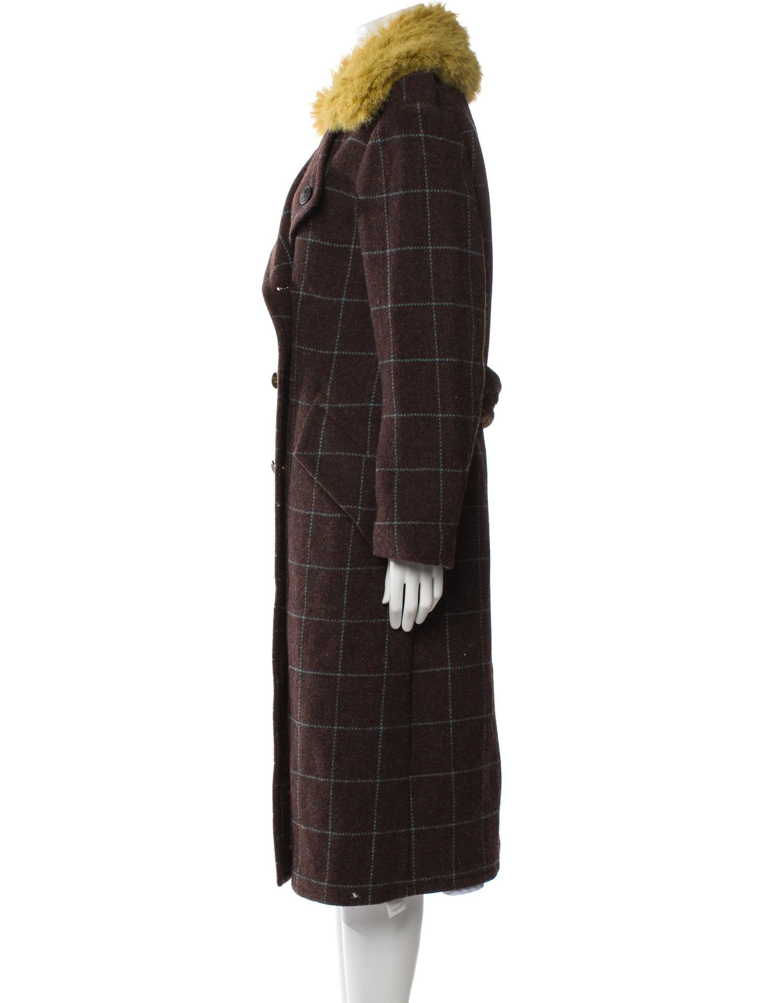 Rag & Bone Wool Plaid Print Coat