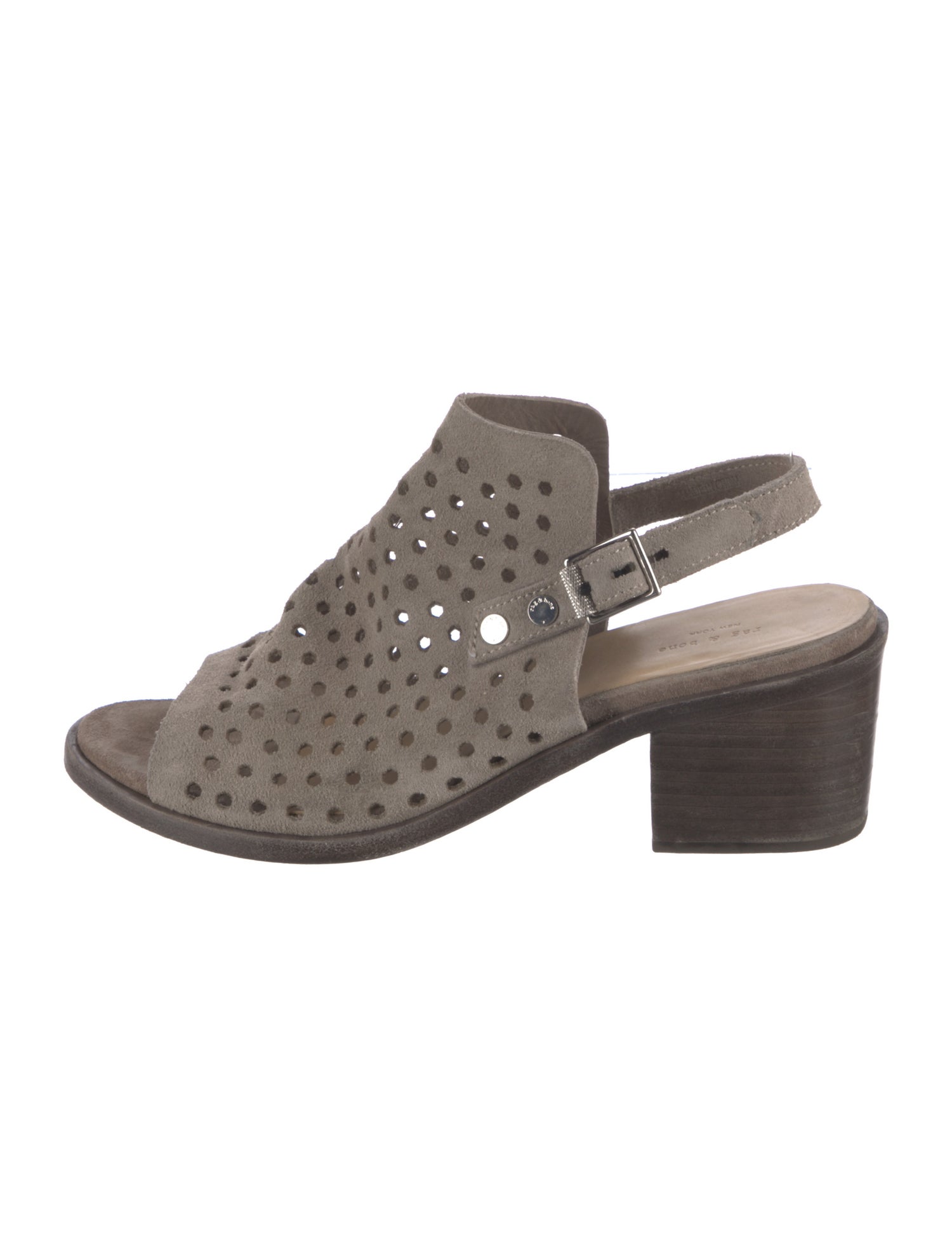 Rag & Bone Suede Lasercut Accents Slingback Sandals