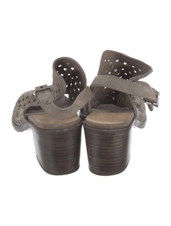 Rag & Bone Suede Lasercut Accents Slingback Sandals