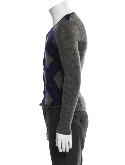 Rag & Bone Merino Wool Plaid Print Cardigan