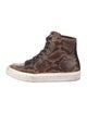 Rag & Bone Leather Animal Print Sneakers