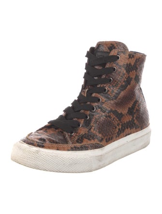 Rag & Bone Leather Animal Print Sneakers