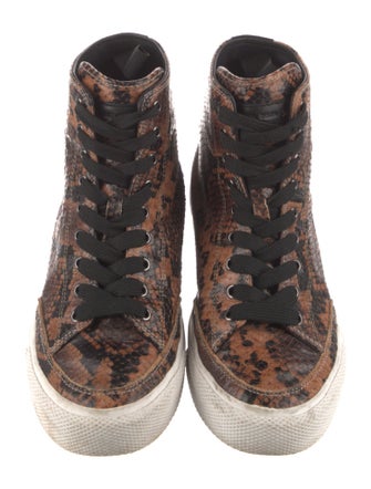 Rag & Bone Leather Animal Print Sneakers