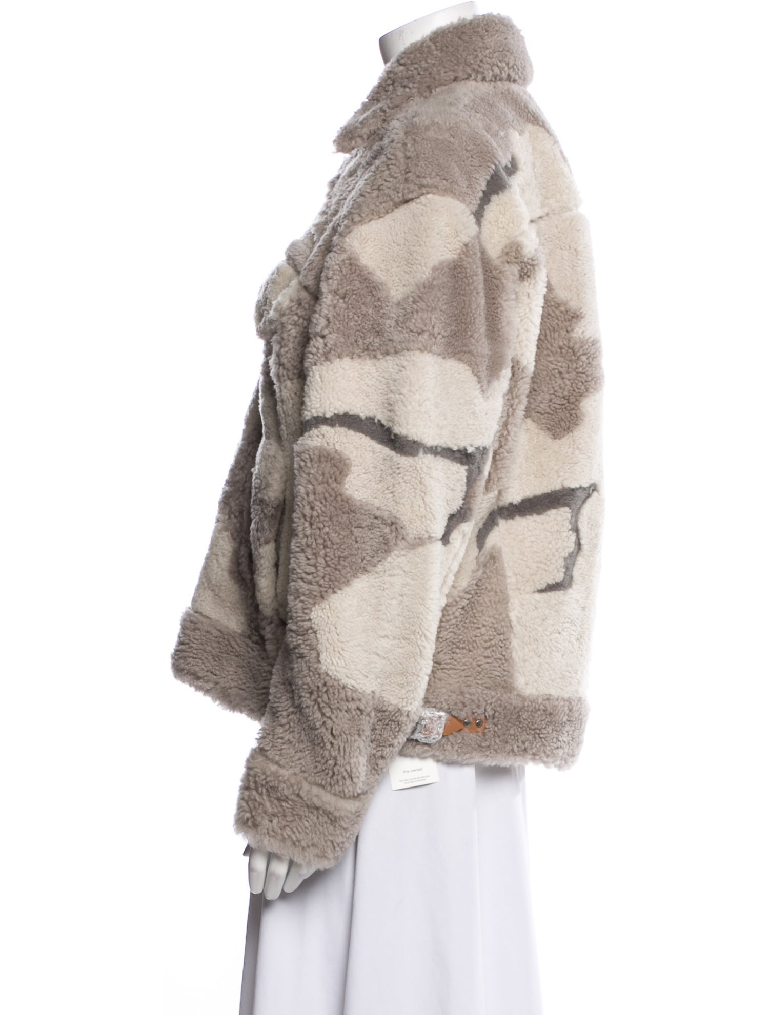 Rag & Bone Leather Camouflage Print Faux Fur Jacket w/ Tags